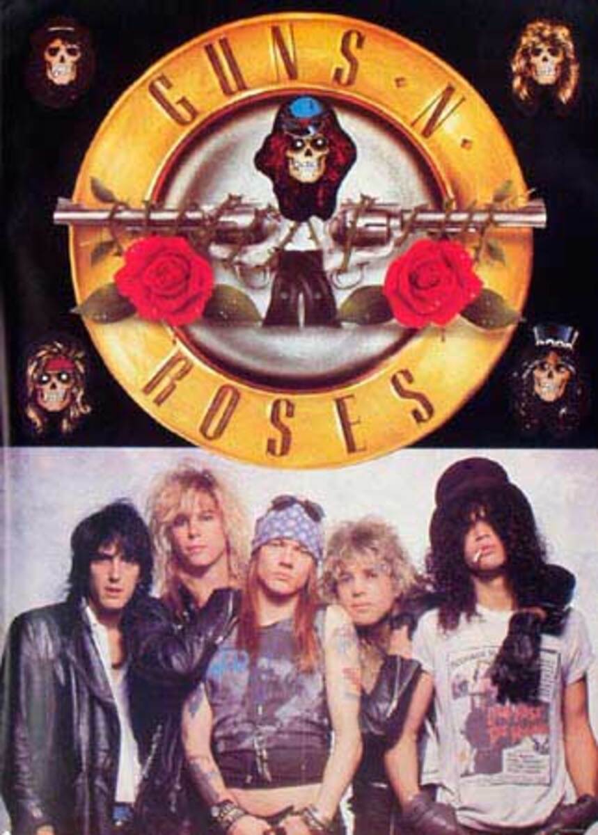 Guns and Roses Original Rock and Roll Poster
