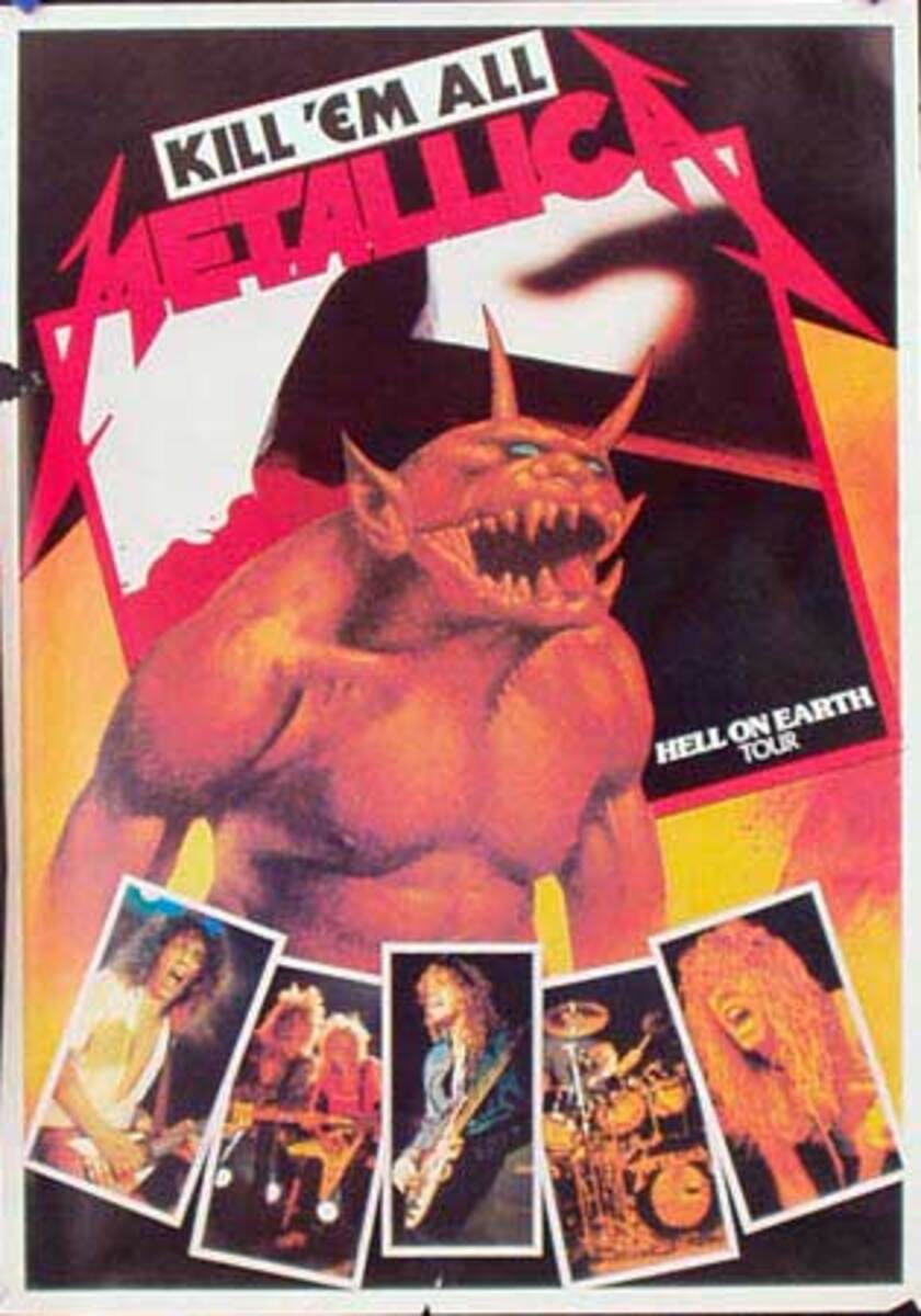 Metallica Original Rock and Roll Poster Kill Em All