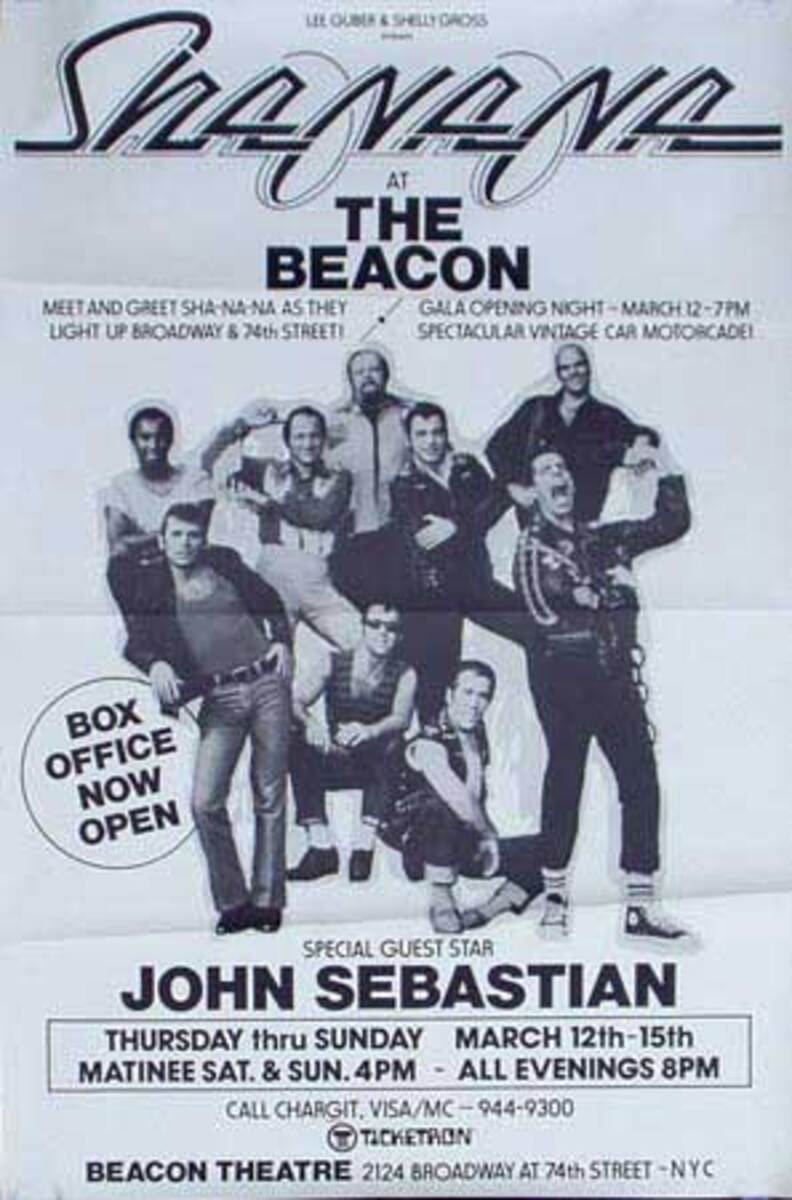 Sha Na Na Guest John Sebastions Original Rock and Roll Poster