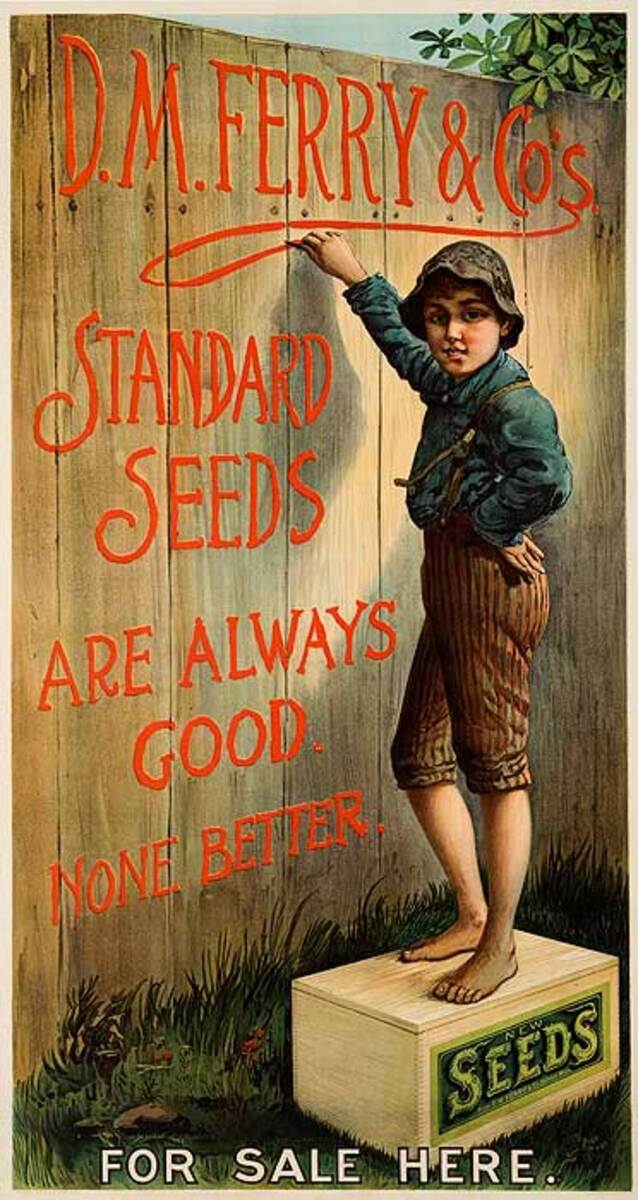 D M Ferry & Co Standard Seeds Are Always Good. None Better. Original American Advertising Poster