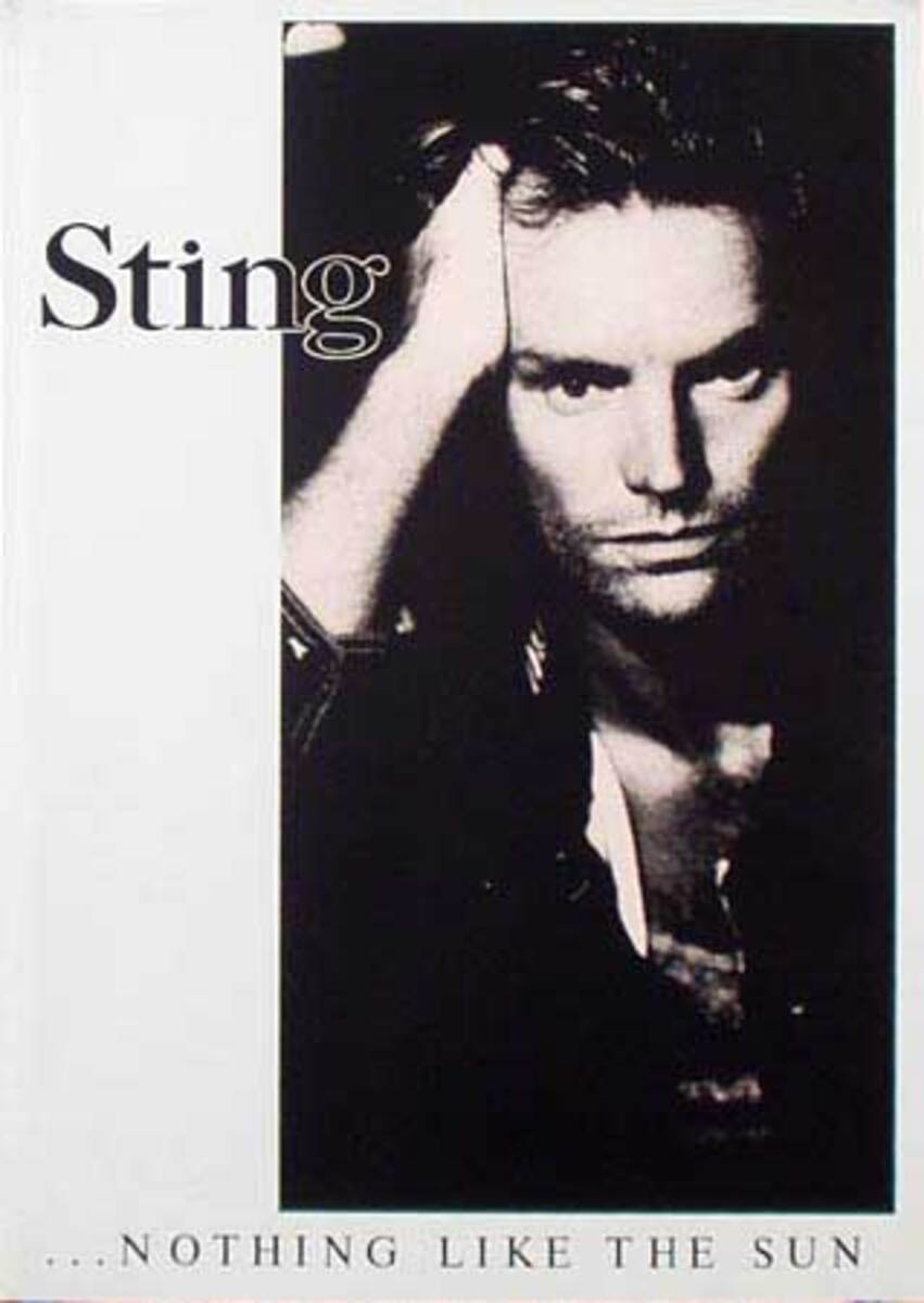 Sting Original Rock and Roll Poster Nothing Like the Sun