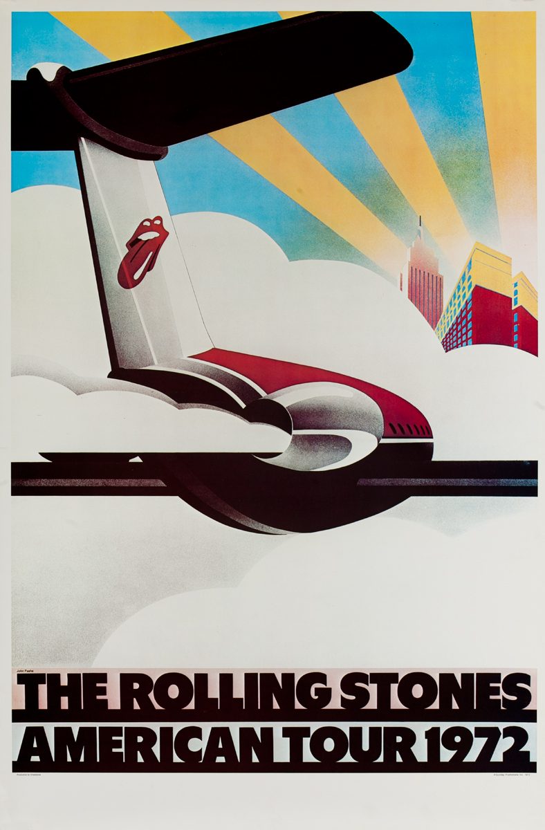 Rolling Stones Original Rock and Roll Poster American Tour 1972