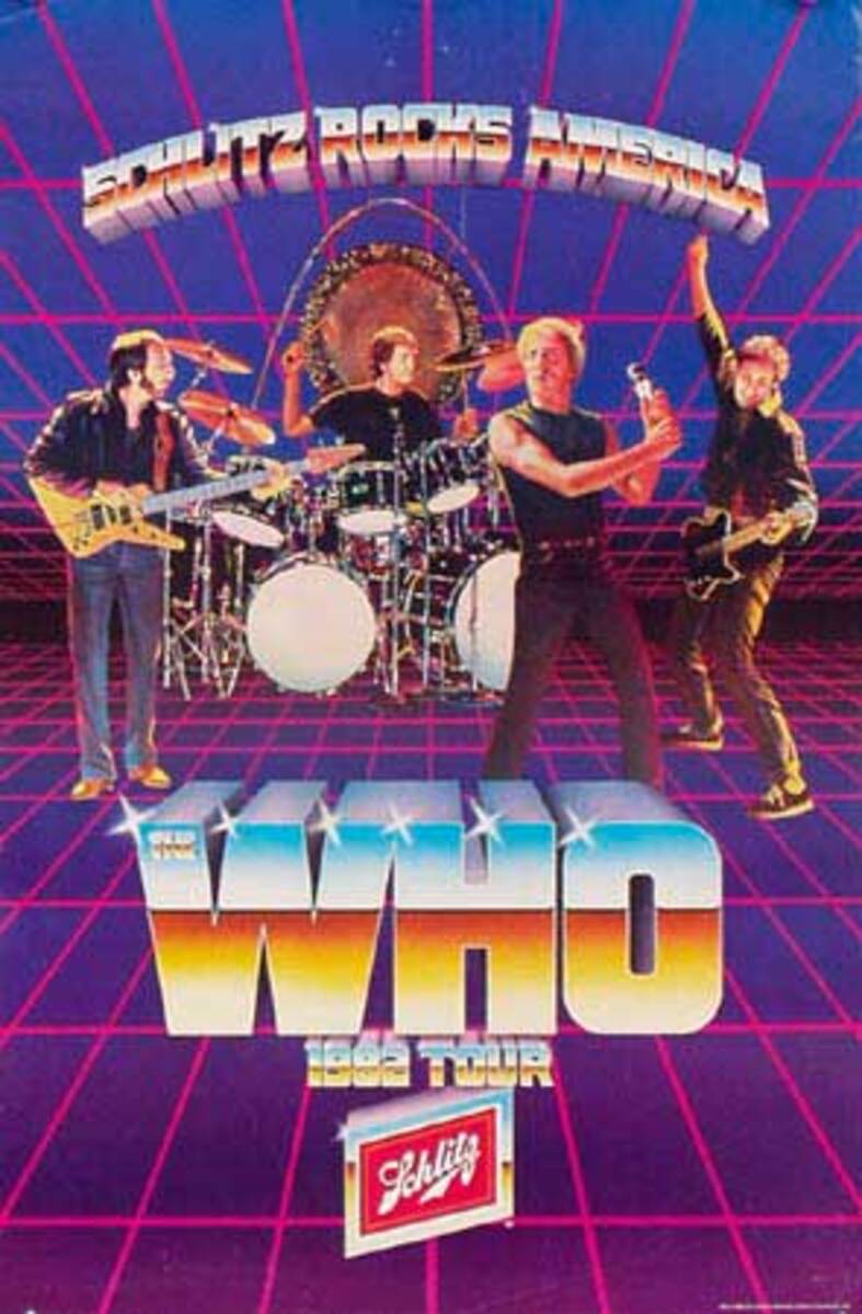 The Who Original Rock and Roll 1982 Tour Poster