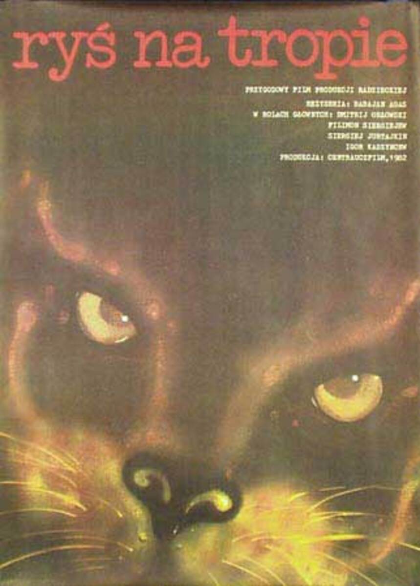 Rys na Tropie Original Vintage Polish Film Poster