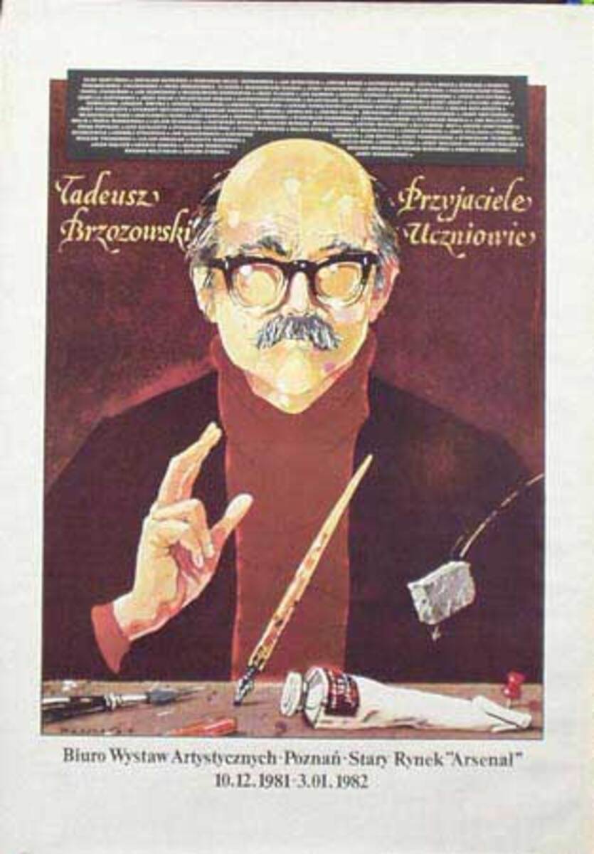 Tadeusz Brzozowski Arsenal Original Vintage Polish Theatre Poster