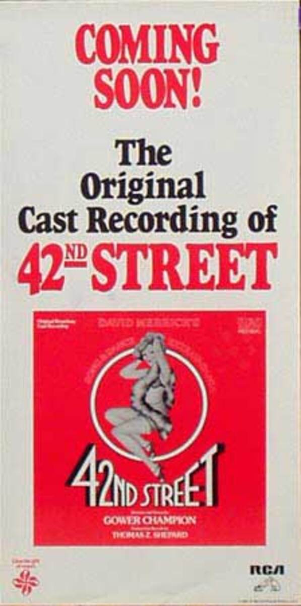 42nd Street Original Cast Recording Theatre Music Poster