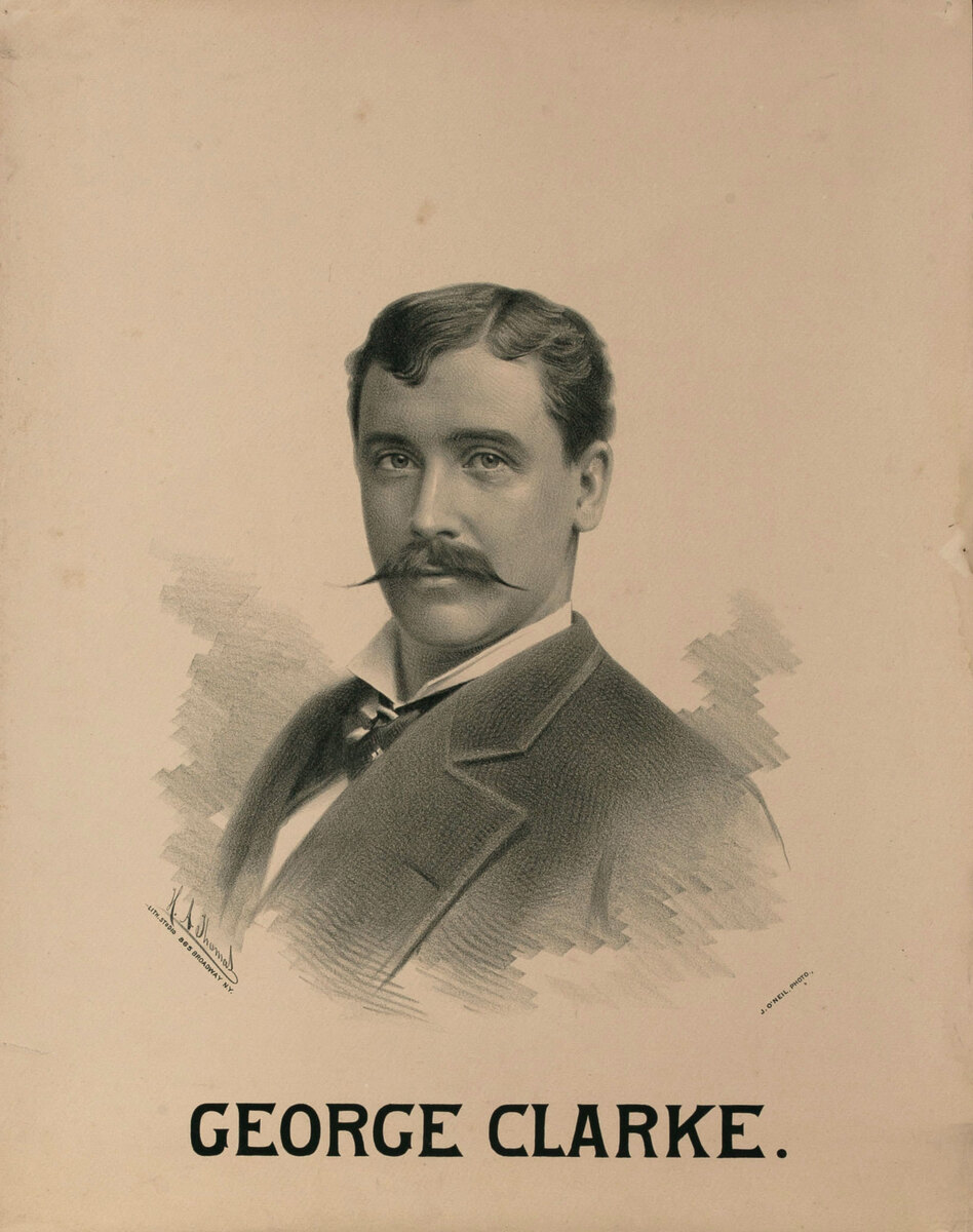 Original 19th Century Theatre Poster George Clarke