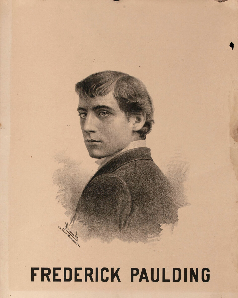 Original 19th Century Theatre Poster Fredrick Paulding