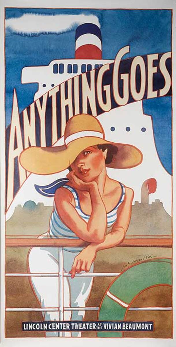 Anything Goes Original Broadway Theatre Poster Front