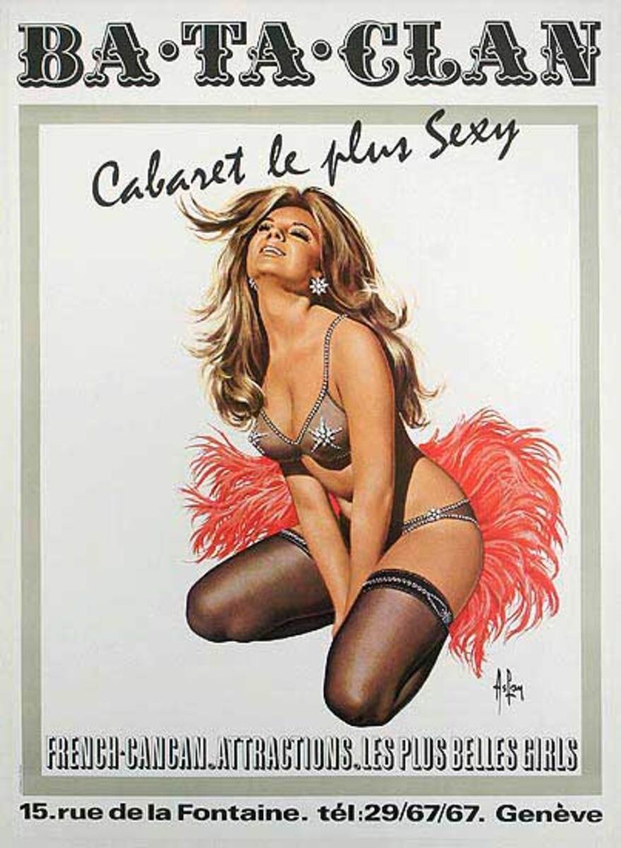 Original French Cabaret Poster Bata Clan