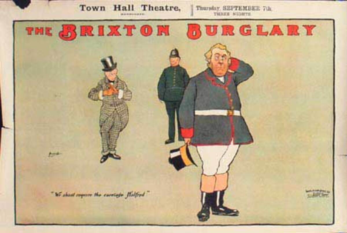 Brixton Burglary Original British Theatre Poster