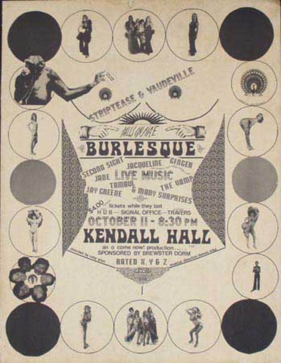 Striptease and Vaudville Burlesque Original Theater Poster