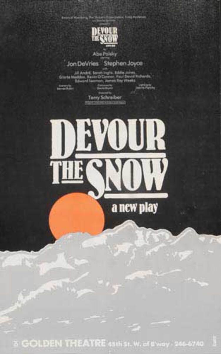 Devour The Snow Original Theatre Poster