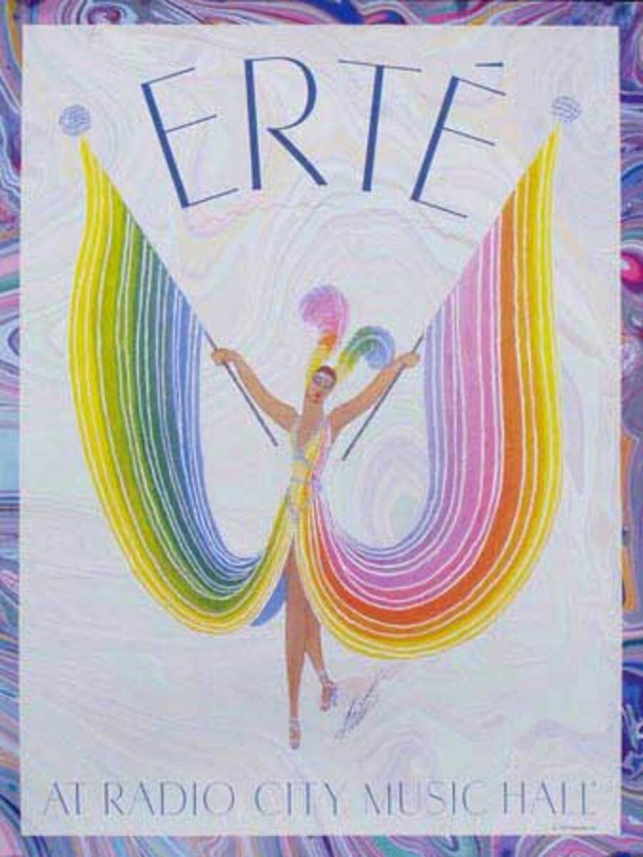 Erte at Radio City Music Hall Original Show Poster