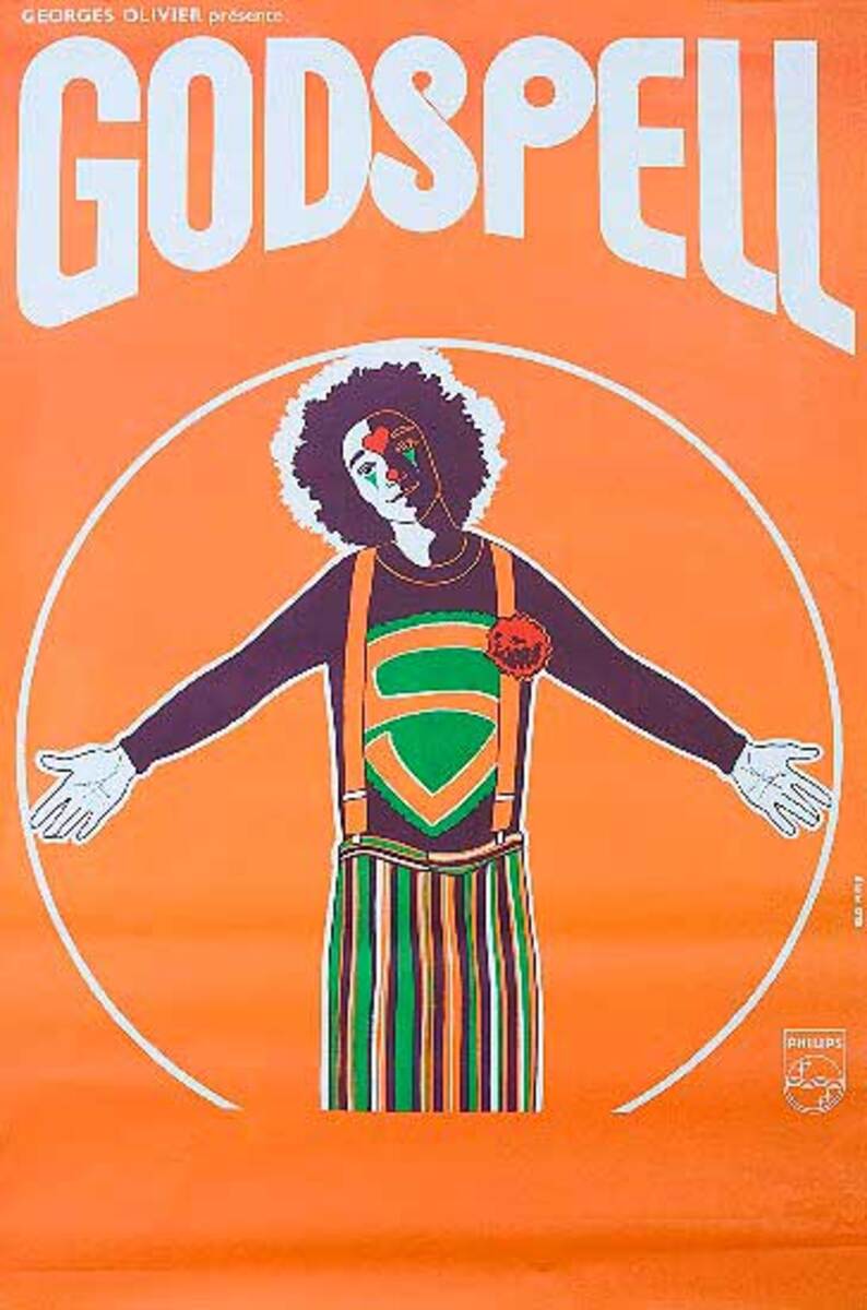 Godspell Original French Theatre Poster
