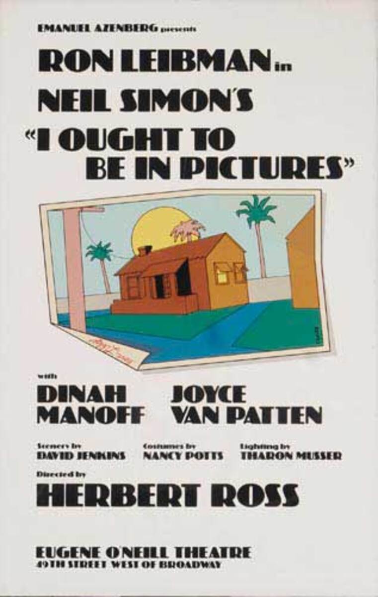 I Ought To Be In Pictures Original Theatre Poster