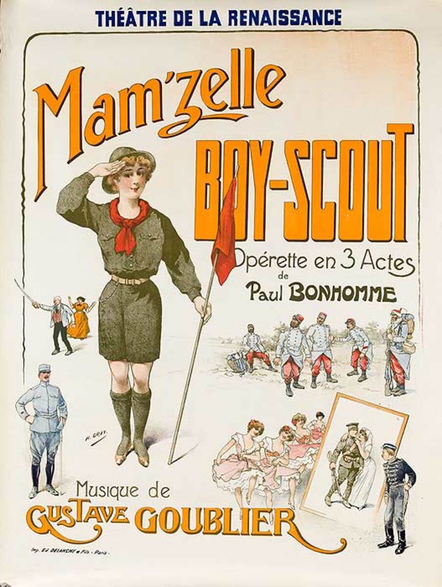 Mam'zelle BOY-SCOUT Original French Operette Poster