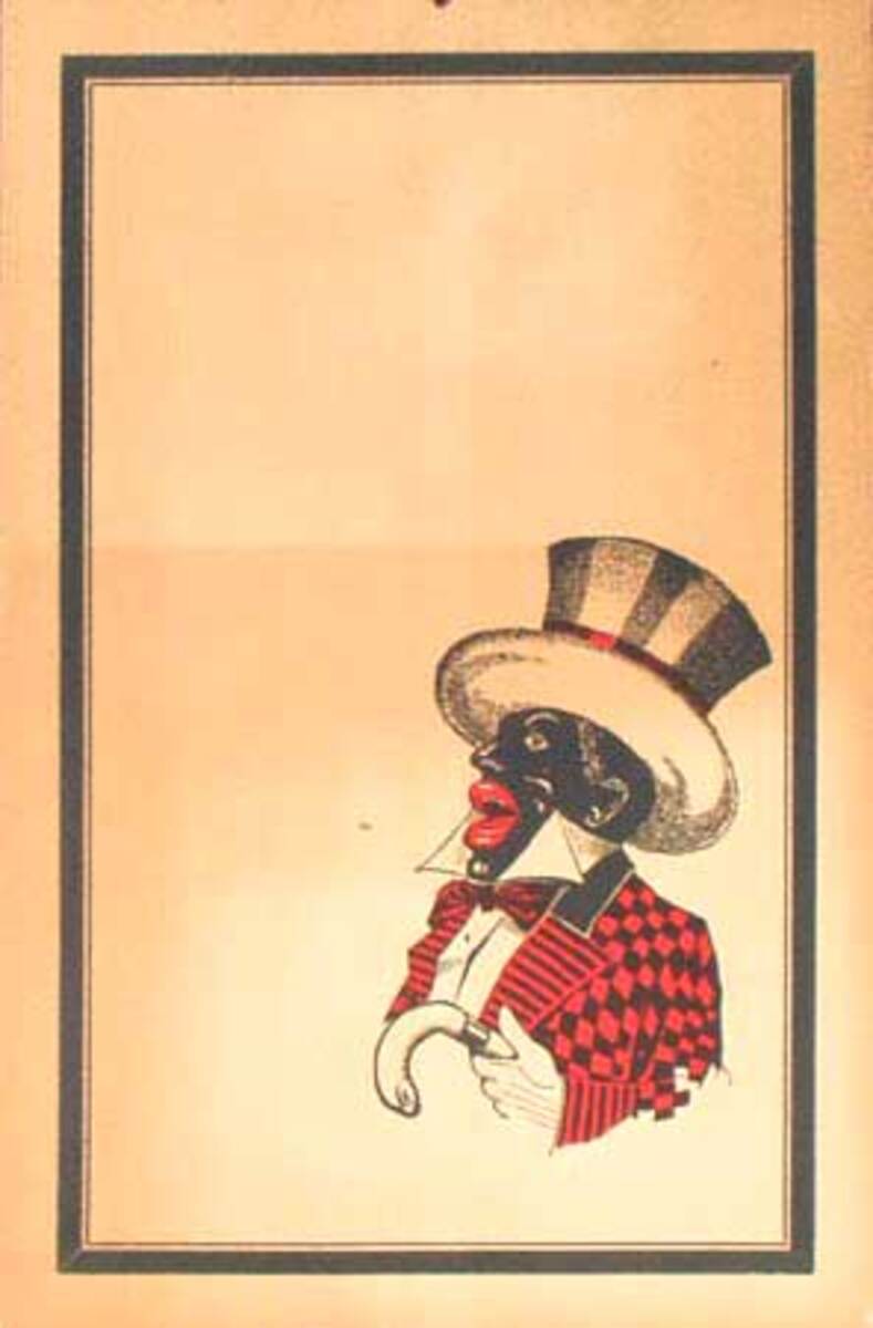 Original Vintage Minstrel Stock Poster