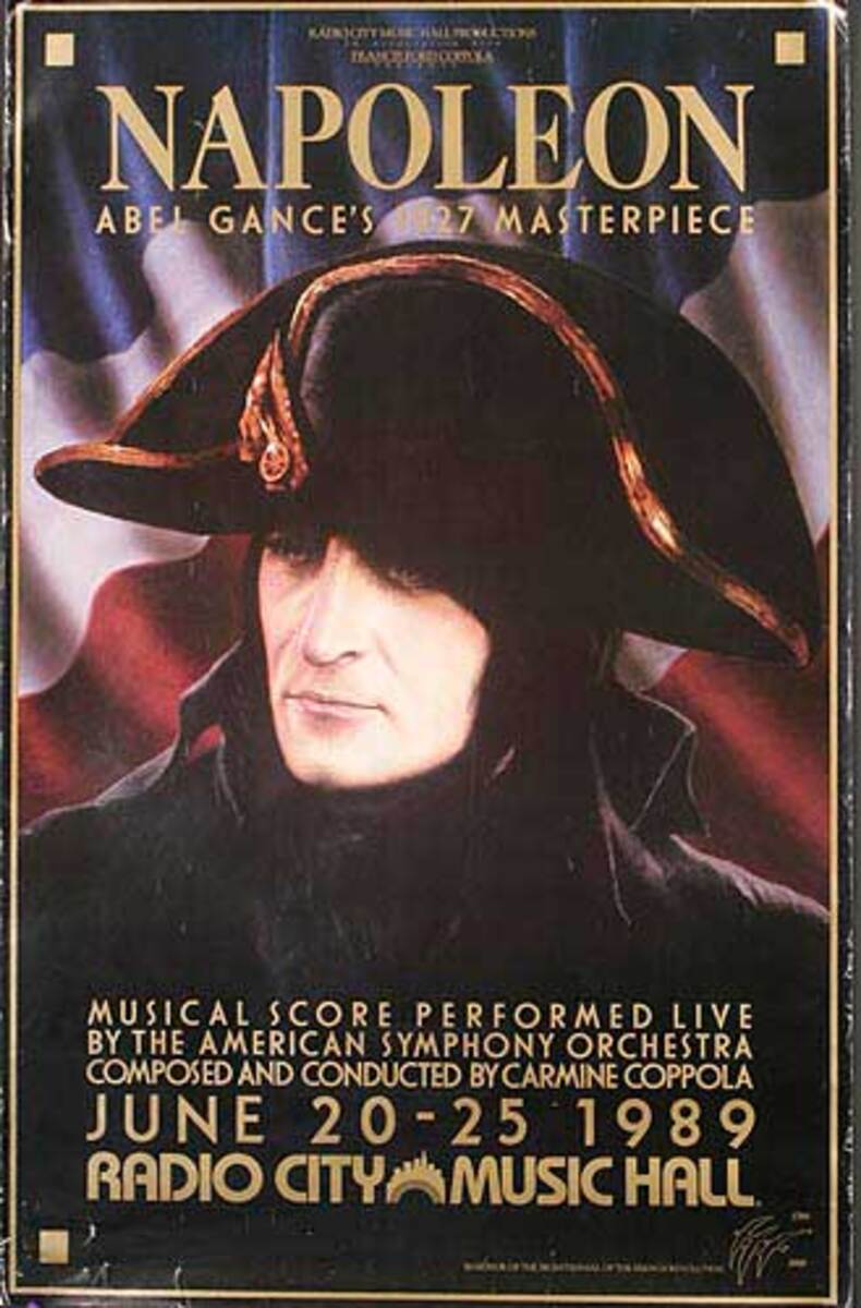 Napoleon 1927 Movie At Radio City Music Hall Original Poster