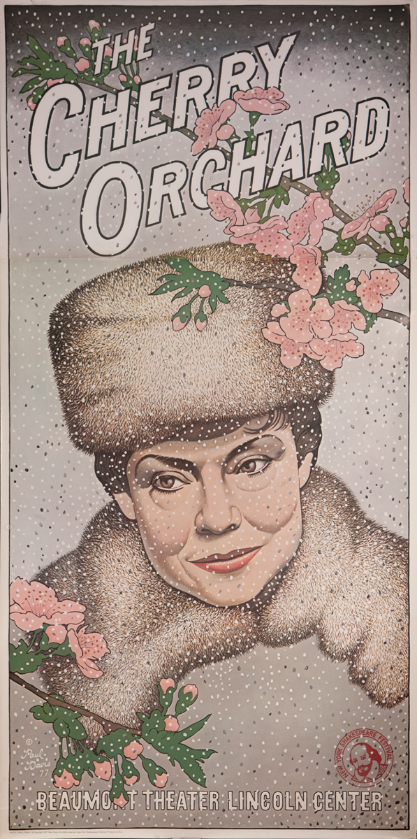 Paul Davis Cherry Orchard  3 sheet Broadway Original Vintage Theatre Poster
