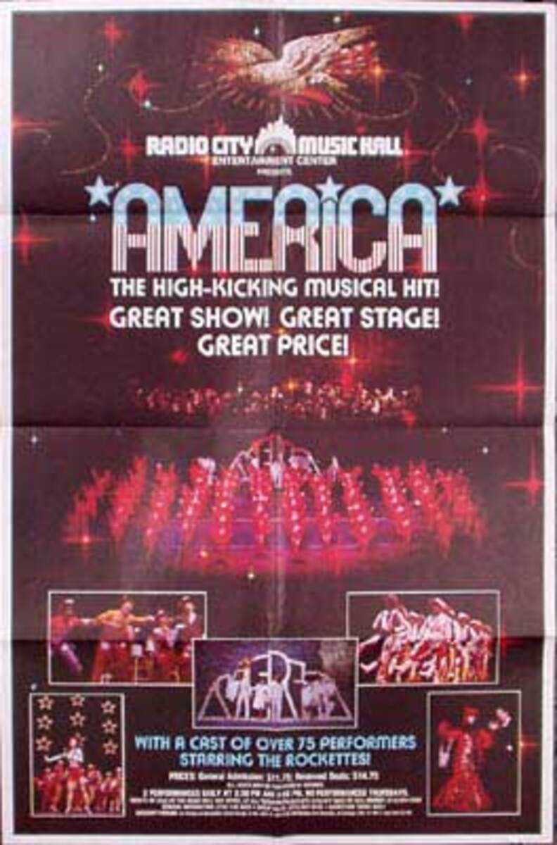 Radio City Music Hall Original Poster, The High Kicking Musical Rockettes