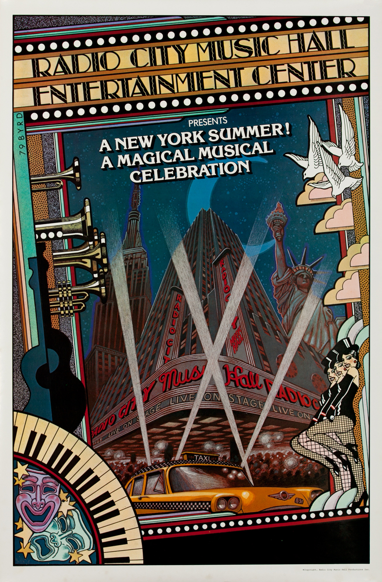 Radio City Music Hall Summer Musical Celebration Original Theatre Poster