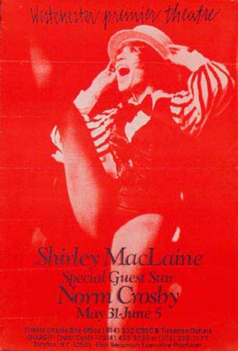 Shirley MacLaine Original Theatre Poster