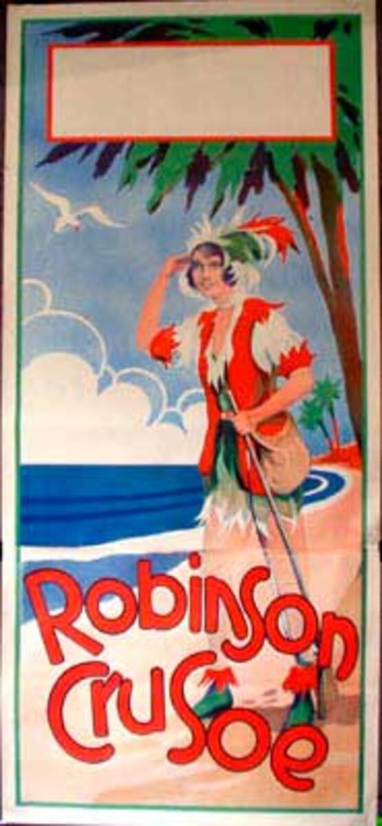 Robinson Crusoe Original Vintage Theatre Poster