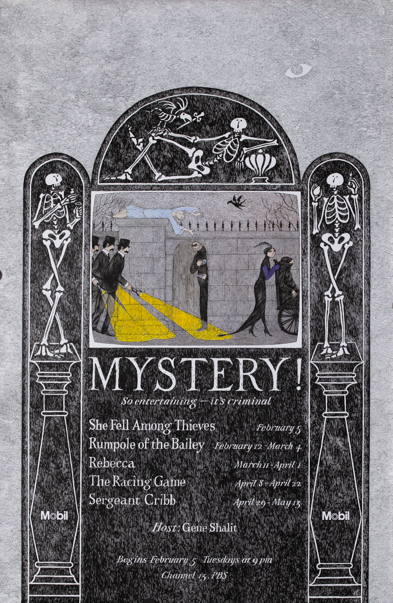 Gorey Mystery Theatre Original Poster Mobil Masterpiece Theatre