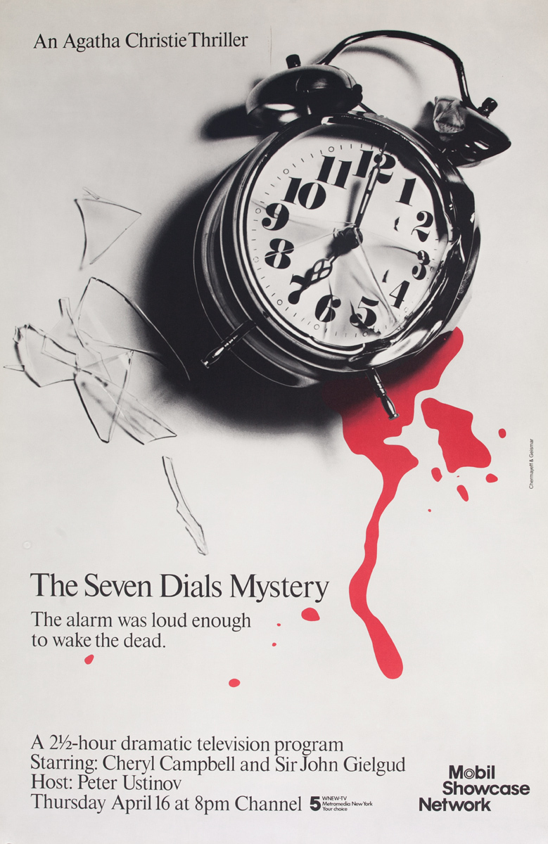 The Seven Dials Mystery Mobil Masterpiece Theatre Original Vintage Public Television Advertising Poster