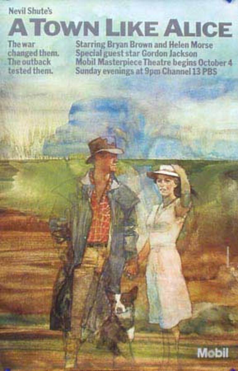 A Town Like Alice, Mobil Masterpiece Theatre Original Public Television Advertising Poster