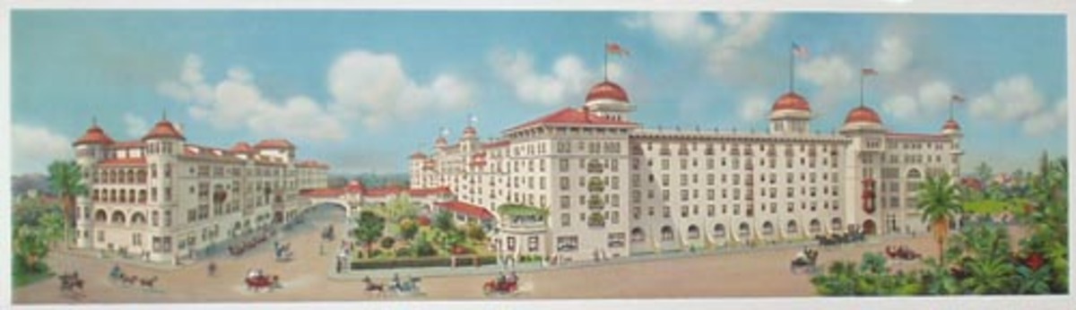 Original Pasadena Hotel Green 1911 Opening Advertising Poster