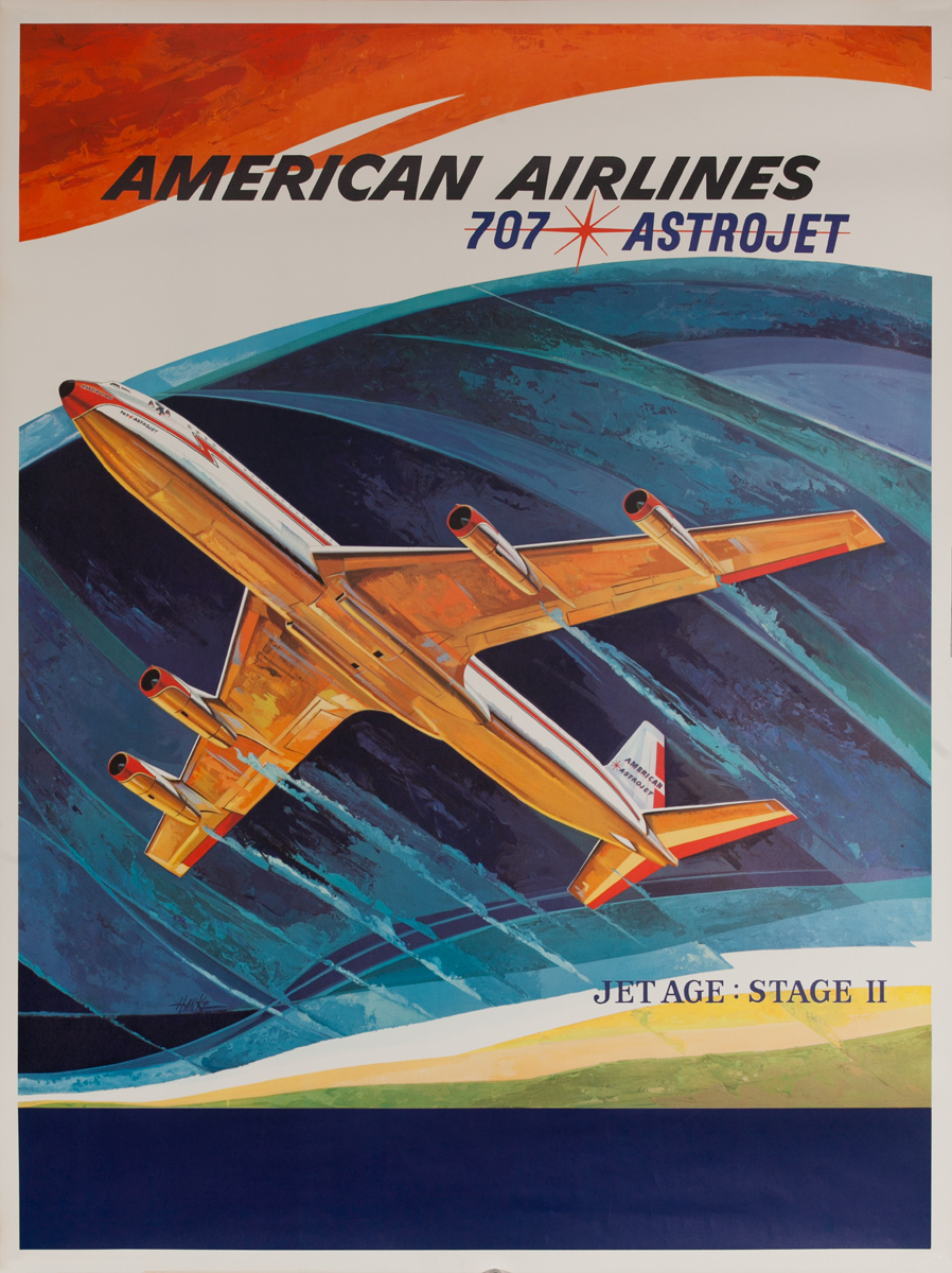 American Airlines Poster 707 Astro Jet : Jet Age Stage II