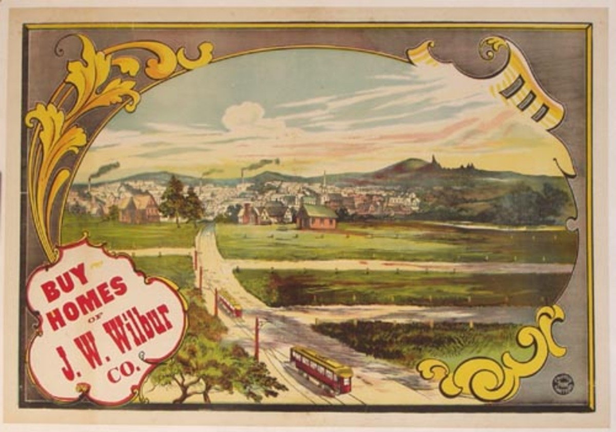 Original J W Wilbur Buy Homes Poster