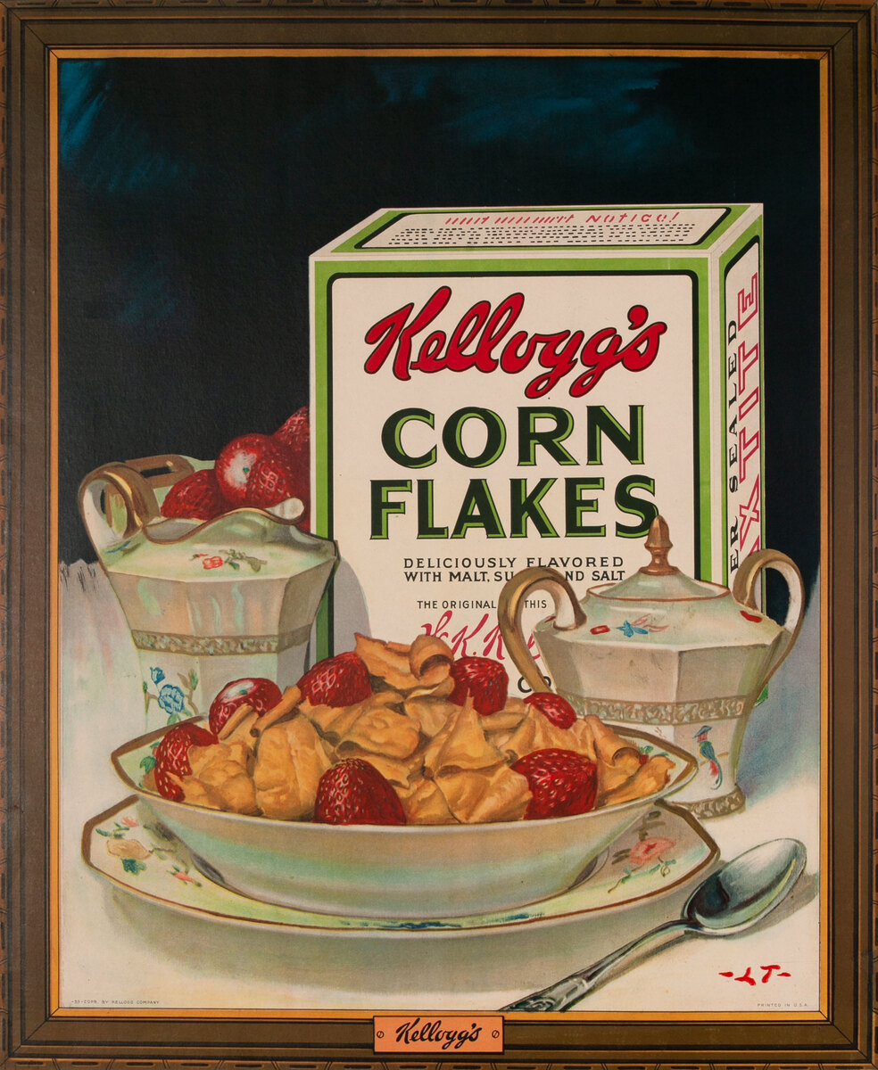Kellogs Corn Flakes Original Advertising Poster