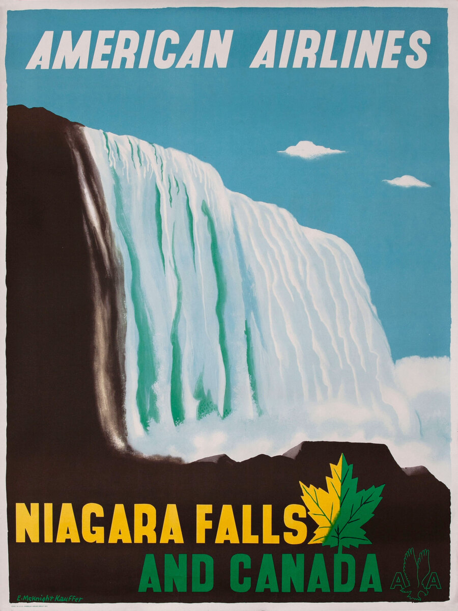 Niagara Falls and Canada<br> American Airlines Travel Poster