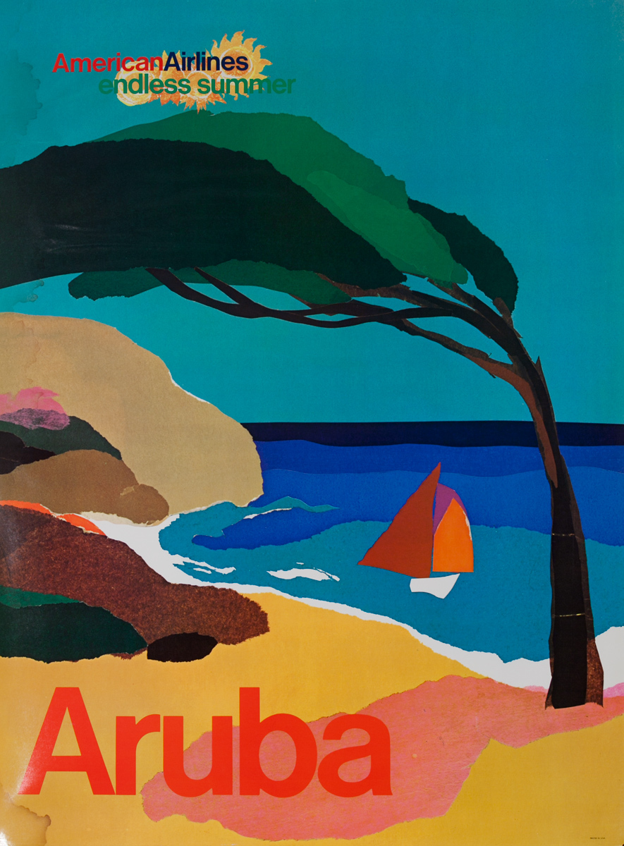 Endless Summer Aruba American Airlines Poster