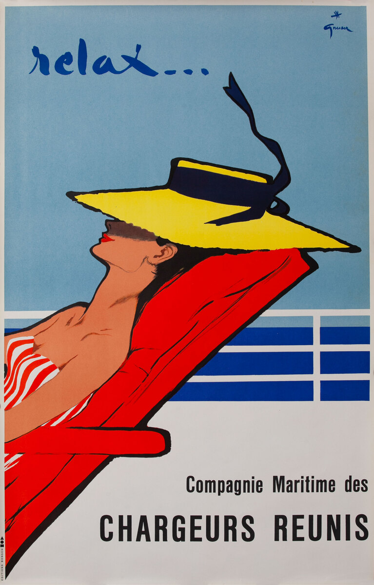 Relax Cruise Line Original Travel Poster