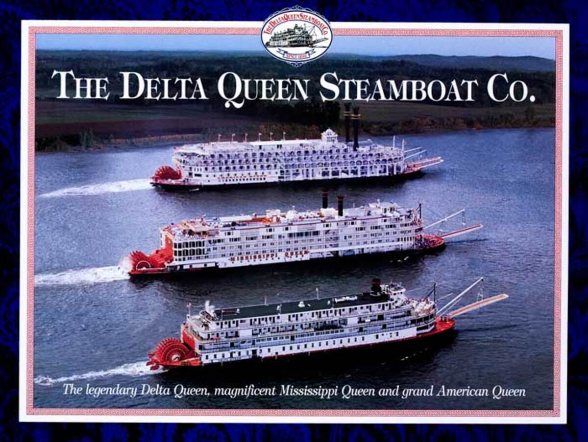 The Delta Queen Steamboat Company Original Travel Poster