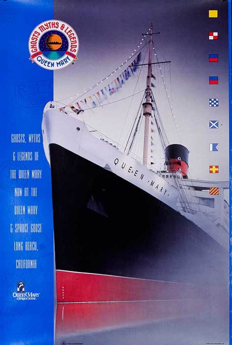 Ghosts of the Queen Mary Original Cruise Line Travel Poster