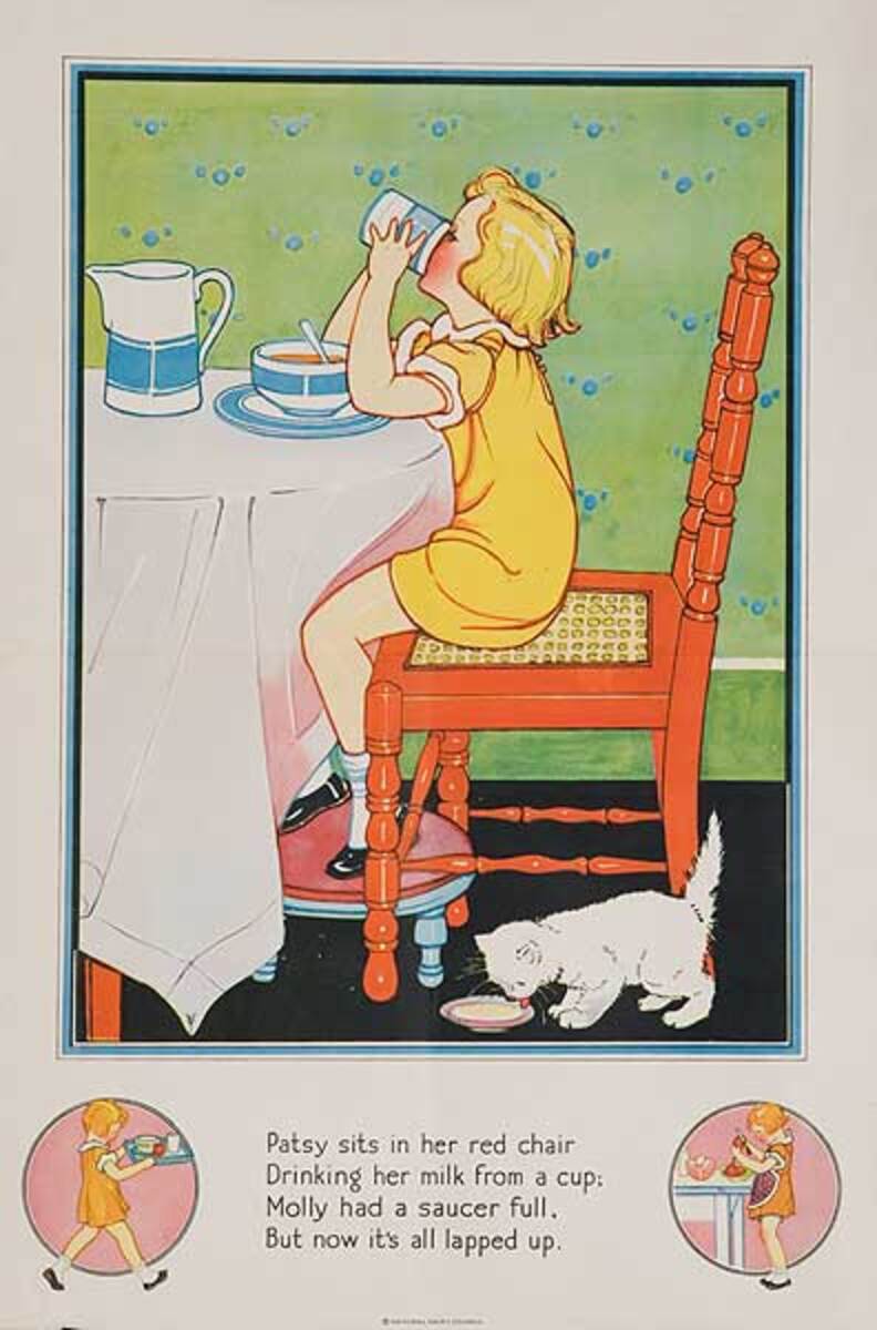 Patsy Drinks Milk Original Dariy Association Promotion Poster