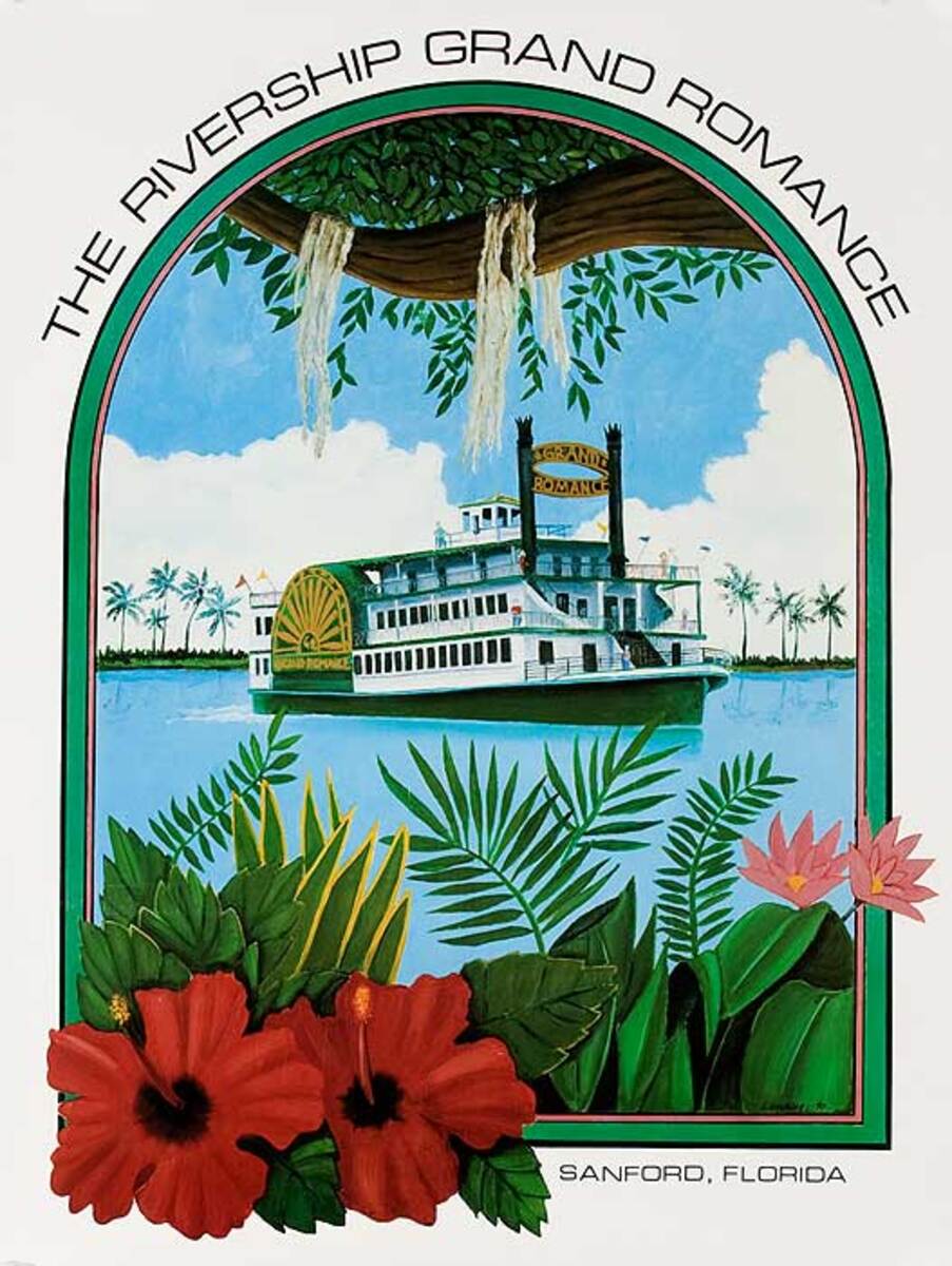 The Rivership Grand Romance Original American Cruise Line Poster