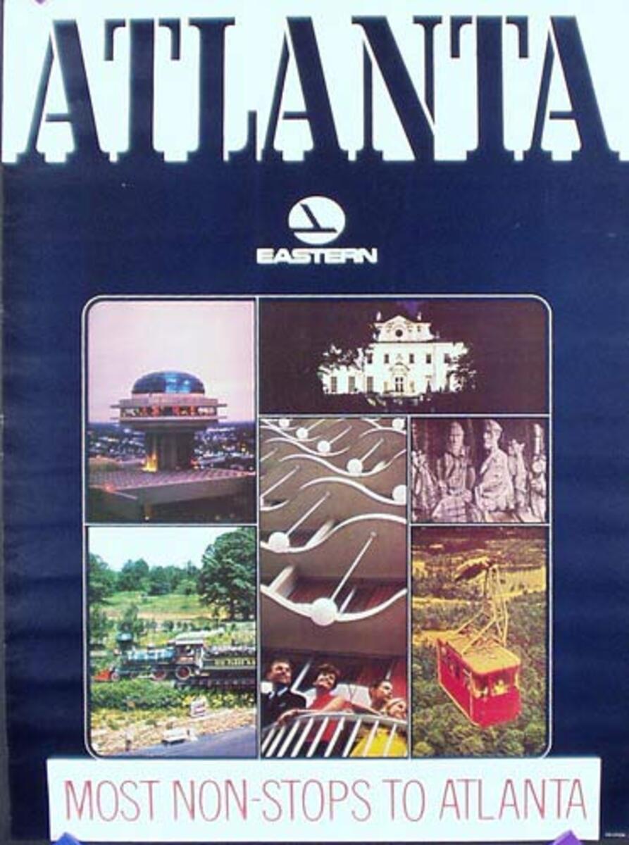 Eastern Airlines Original Travel Poster Atlanta