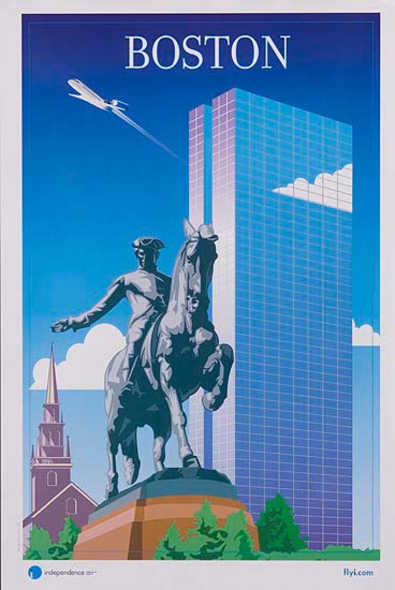 Independence Air Original Travel Poster Boston