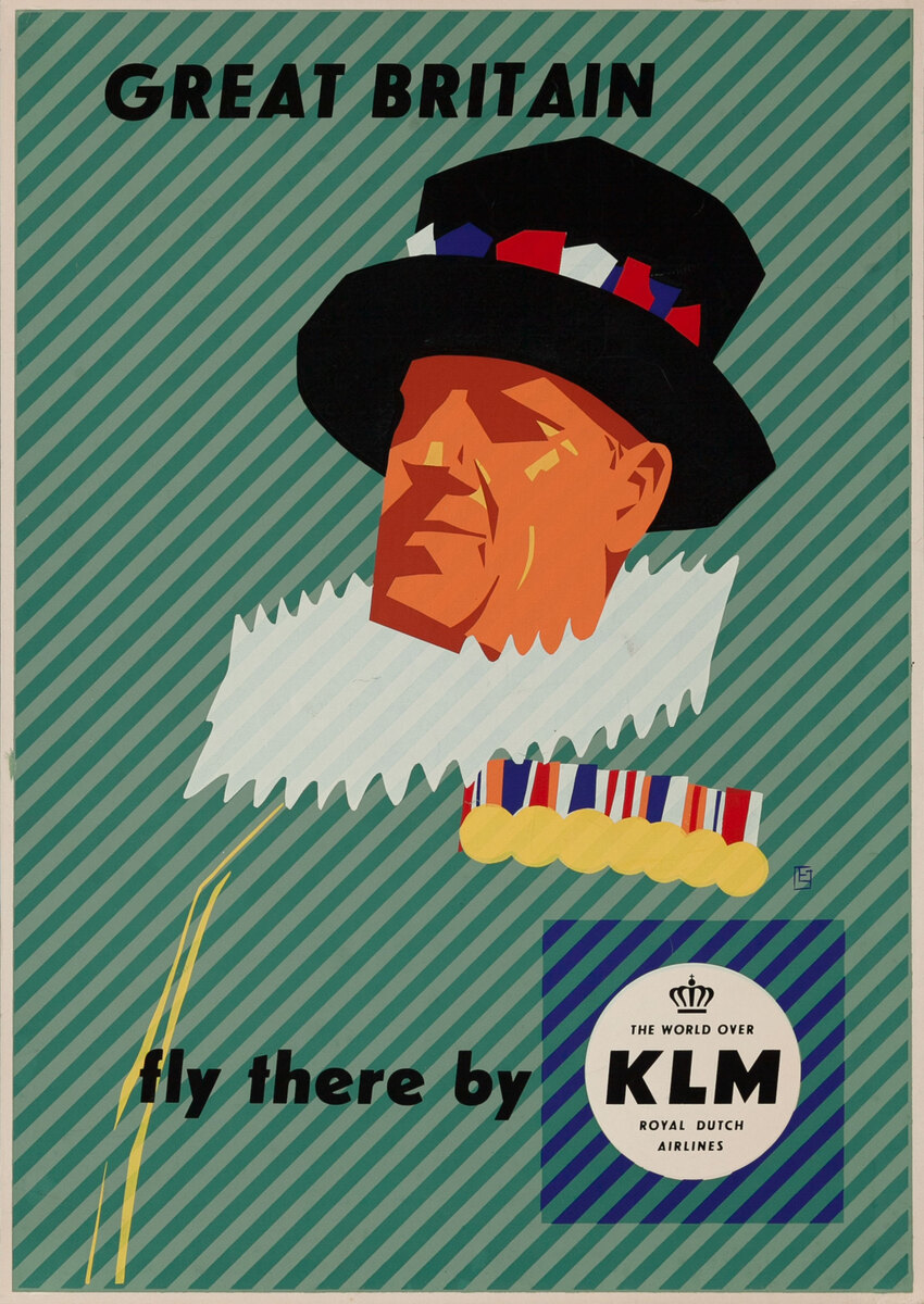 KLM Great Britain Travel Poster