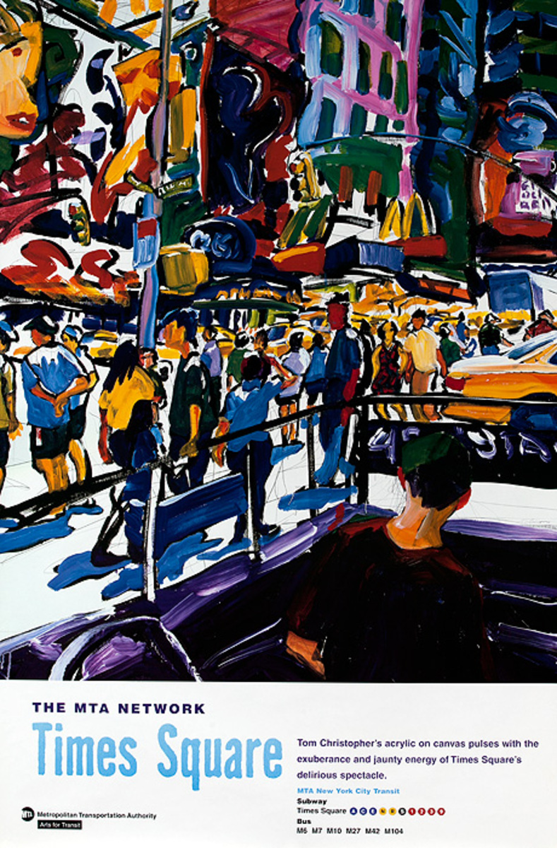 Original Arts for Transit Poster Times Square Cabs