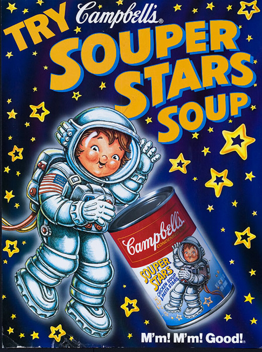 Try Campbell's The Souper Stars American Advertising Poster