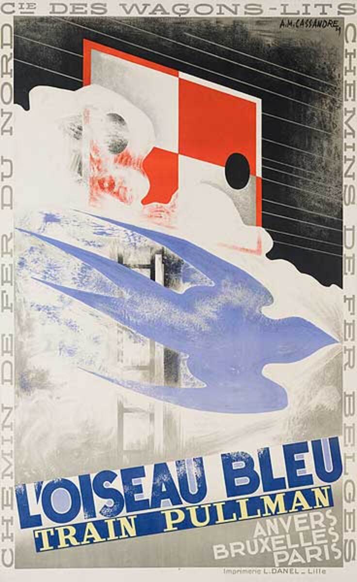 L'Oiseau Bleu Train Pullman Original French Travel Poster