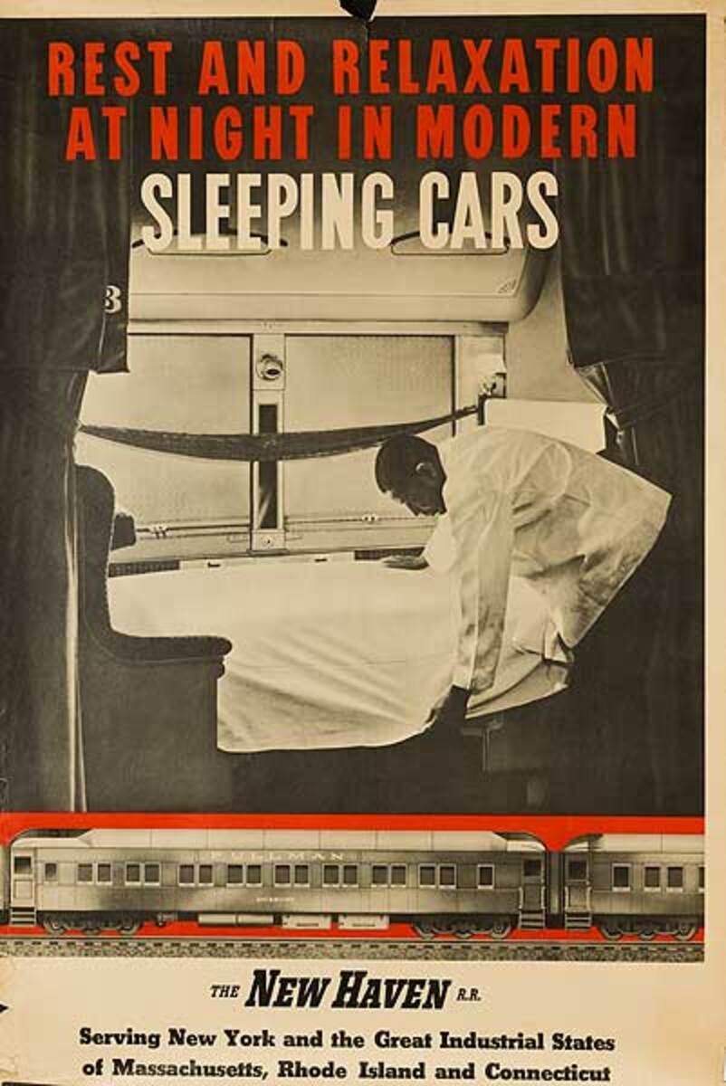 New Haven Railroad Original Travel Poster Sleeping Car