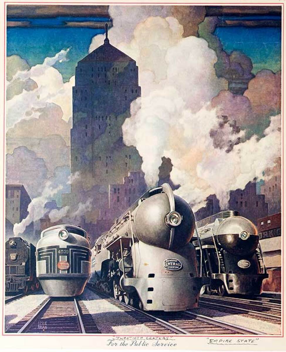 New York Central Railroad The Empire State For The Public Service Original Railway Calendar